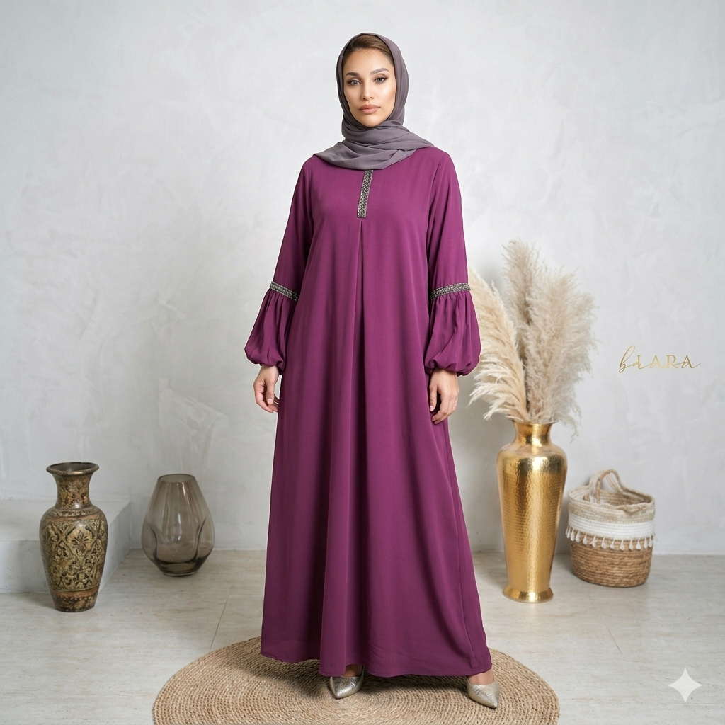 elegant solid color abaya elegant solid color abaya